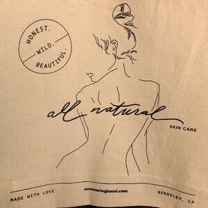 Artist Tote Bag from Ann Marie Skin Care, 100% Organic Cotton